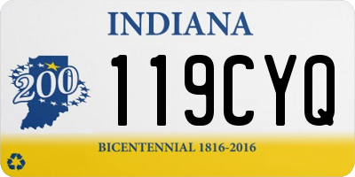 IN license plate 119CYQ