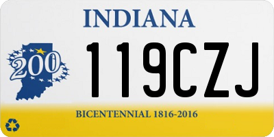 IN license plate 119CZJ