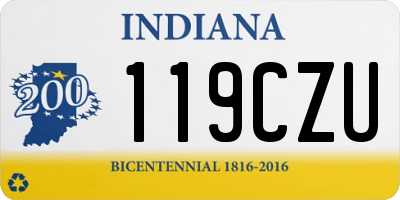 IN license plate 119CZU
