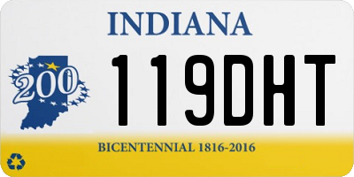 IN license plate 119DHT