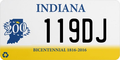 IN license plate 119DJ