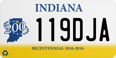 IN license plate 119DJA
