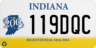 IN license plate 119DQC