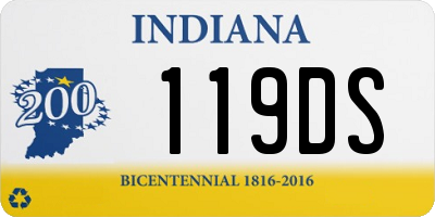 IN license plate 119DS