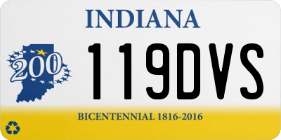 IN license plate 119DVS