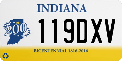 IN license plate 119DXV