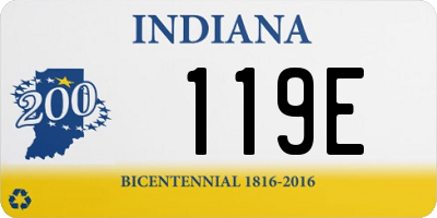 IN license plate 119E