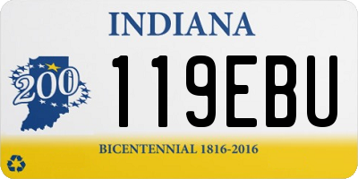 IN license plate 119EBU