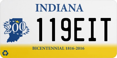 IN license plate 119EIT