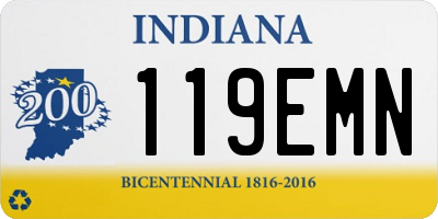 IN license plate 119EMN