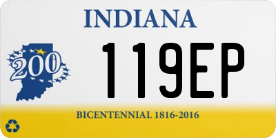IN license plate 119EP