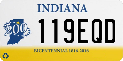 IN license plate 119EQD