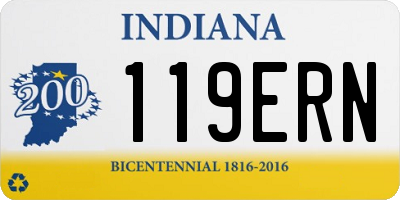 IN license plate 119ERN