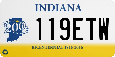 IN license plate 119ETW