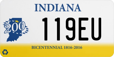 IN license plate 119EU