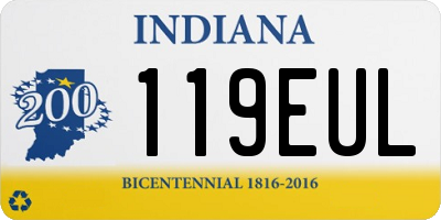 IN license plate 119EUL