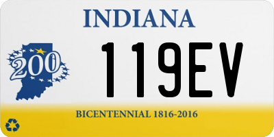 IN license plate 119EV