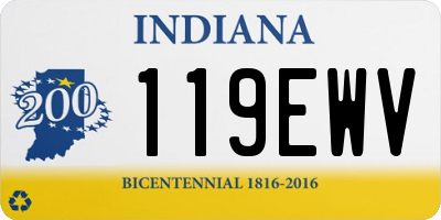 IN license plate 119EWV