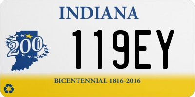 IN license plate 119EY