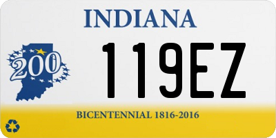 IN license plate 119EZ