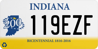 IN license plate 119EZF