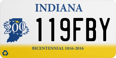 IN license plate 119FBY