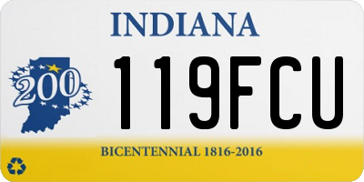 IN license plate 119FCU