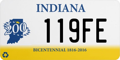 IN license plate 119FE