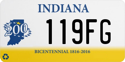 IN license plate 119FG