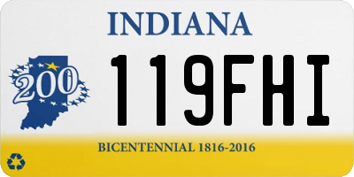 IN license plate 119FHI