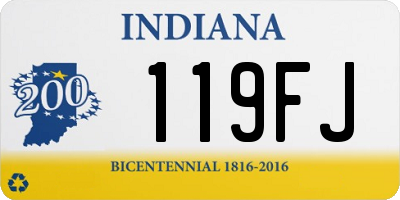 IN license plate 119FJ