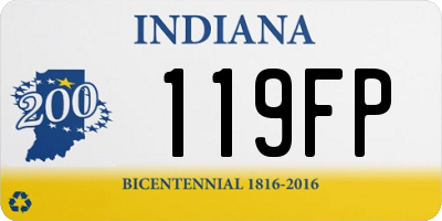 IN license plate 119FP