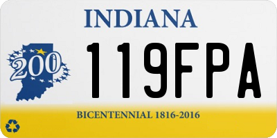 IN license plate 119FPA
