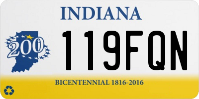IN license plate 119FQN