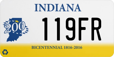IN license plate 119FR
