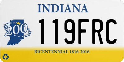 IN license plate 119FRC