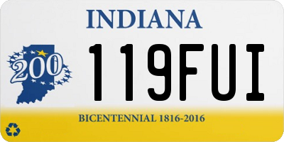 IN license plate 119FUI