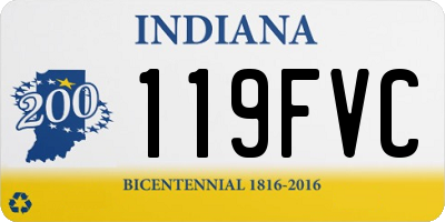 IN license plate 119FVC