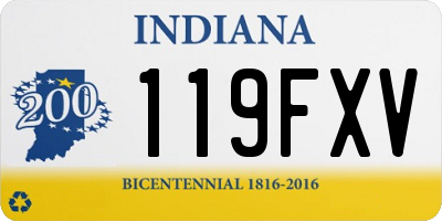 IN license plate 119FXV