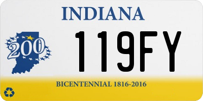 IN license plate 119FY