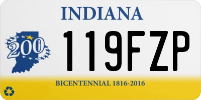 IN license plate 119FZP