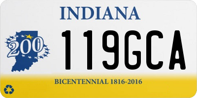 IN license plate 119GCA