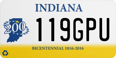 IN license plate 119GPU