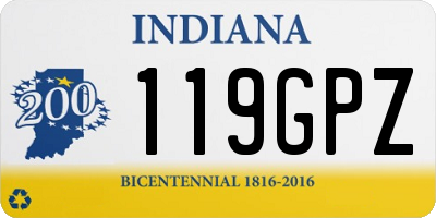 IN license plate 119GPZ