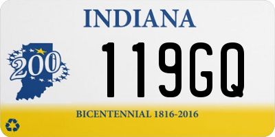 IN license plate 119GQ