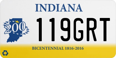 IN license plate 119GRT