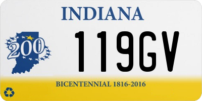 IN license plate 119GV