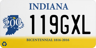 IN license plate 119GXL