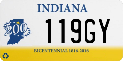 IN license plate 119GY