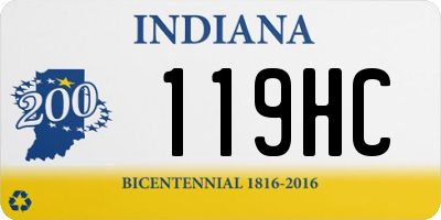 IN license plate 119HC